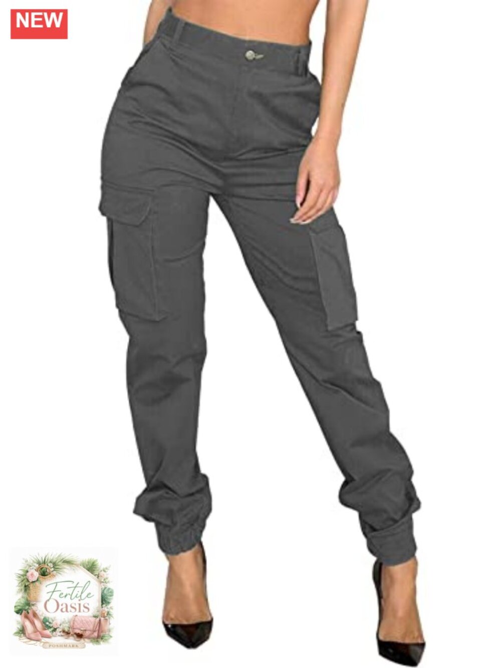 Women's High Waisted Cargo Joggers with Pockets Tapered Hiking Pants
